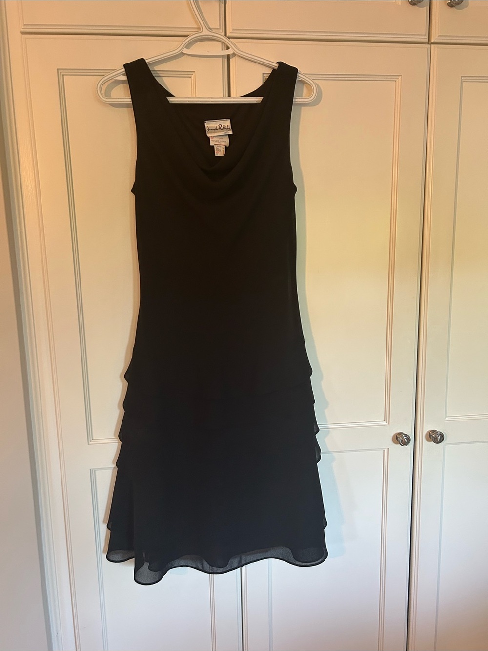 Joseph Ribkoff Black Sleeveless Tiered Dress